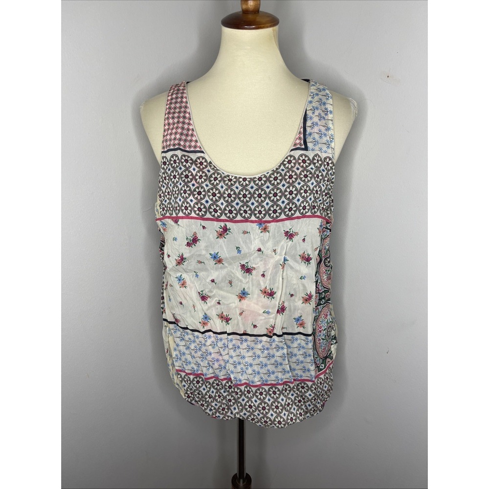 Johnny Was Kimo Courtney Reversible Printed Tank Top Medium M